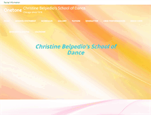 Tablet Screenshot of christinebelpediodance.com